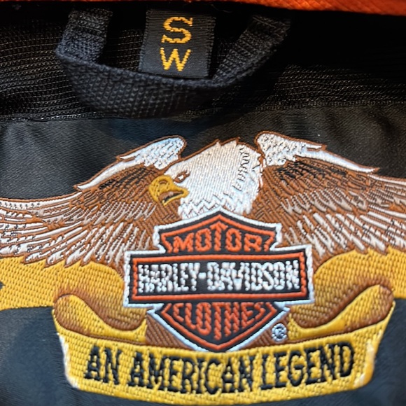 Vintage Harley Davidson Motorcycle Lined Weather Resistant Zip Jacket Sz S - Picture 12 of 16